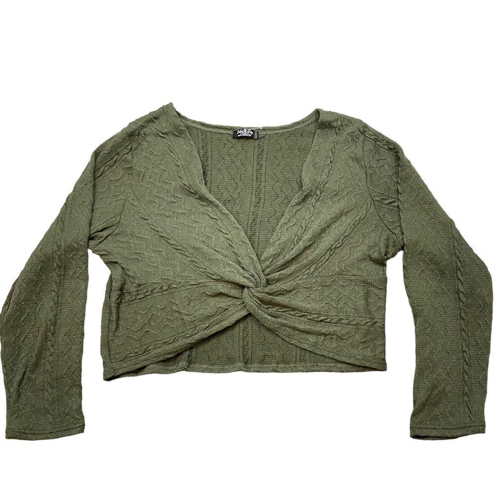 Brand new with Tags Jolie & Joy Green Twist front Sweater Size 3X